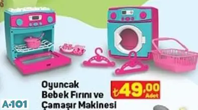 OYUNCAK BEBEK FIRINI VE ÇAMAŞIR MAKİNESİ OYUNCAK BEBEK FIRINI VE ÇAMAŞIR MAKİNESİ